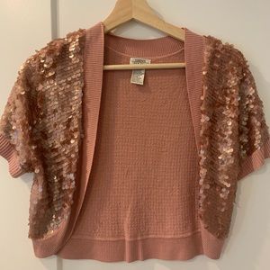 Soft pink sequins bolero